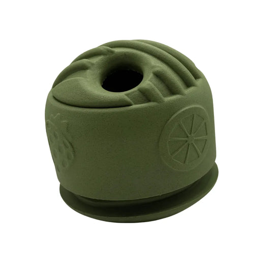 Hondenspeelgoed Snuffel & Snack Bal 9,7×9,8 cm – Natuurlijk Rubber Olijfgroen