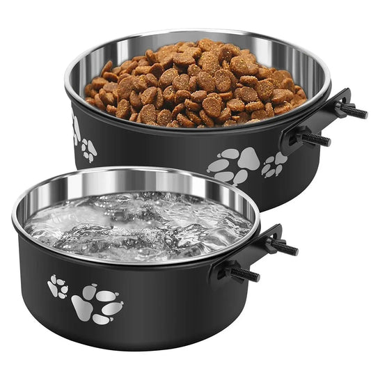 Roestvrijstalen Hangende Waterbak voor Honden en Katten - Spill-Proof Ontwerp, Makkelijk Schoon te Maken