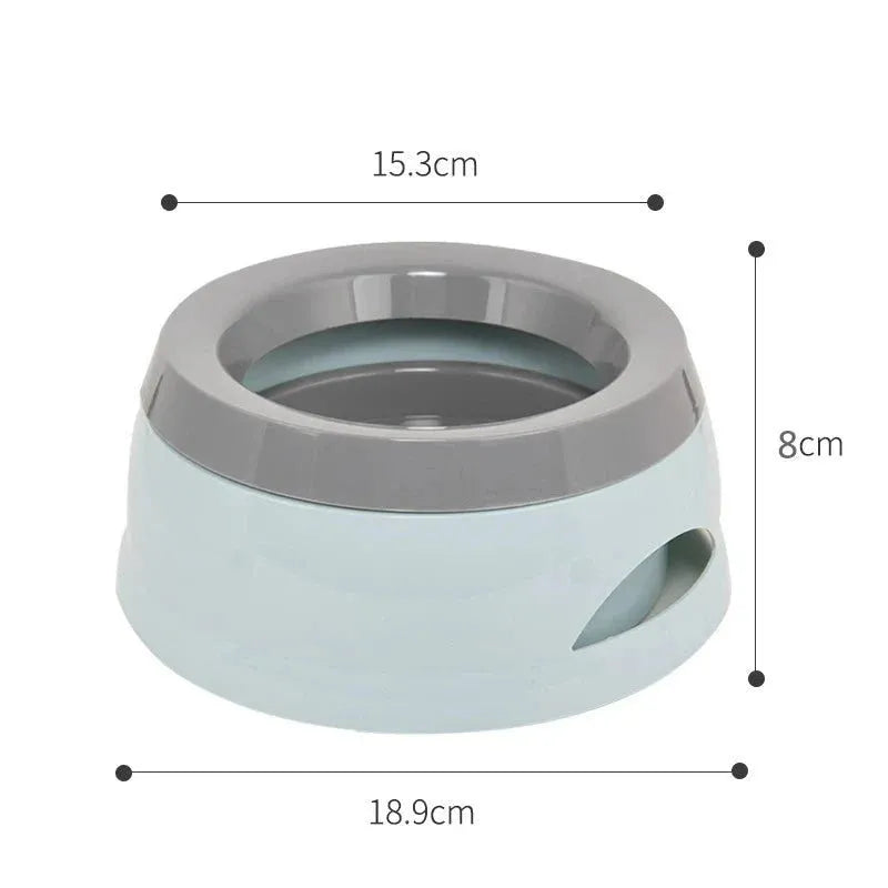 Draagbare Spill-Proof Waterbak voor Huisdieren - 750ml, Lichtblauw, Grijs of Roze