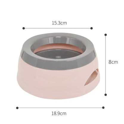 Draagbare Spill-Proof Waterbak voor Huisdieren - 750ml, Lichtblauw, Grijs of Roze