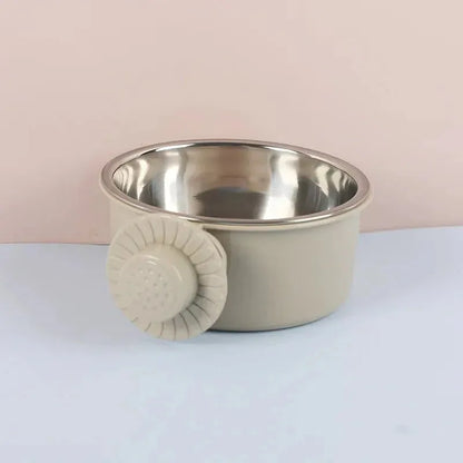 Hangende Dubbele Voerbak voor Honden en Katten - Roestvrij Staal, Afneembaar en Antispill Ontwerp