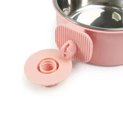 Hangende Dubbele Voerbak voor Honden en Katten - Roestvrij Staal, Afneembaar en Antispill Ontwerp