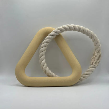 Hond Kauwtriangel 15 cm Natuurlijk Rubber – Stimuleert Gezond Kauwgedrag Roze