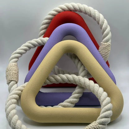 Hond Kauwtriangel 15 cm Natuurlijk Rubber – Stimuleert Gezond Kauwgedrag Roze