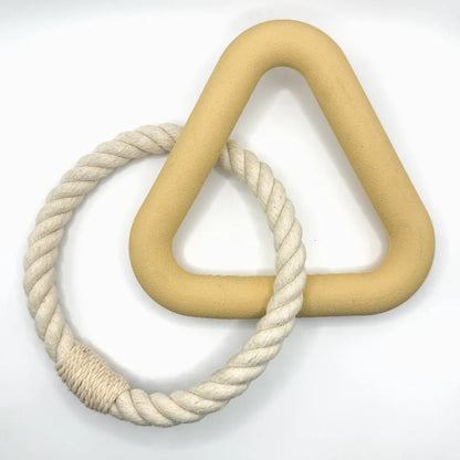 Hond Kauwtriangel 15 cm Natuurlijk Rubber – Stimuleert Gezond Kauwgedrag Roze