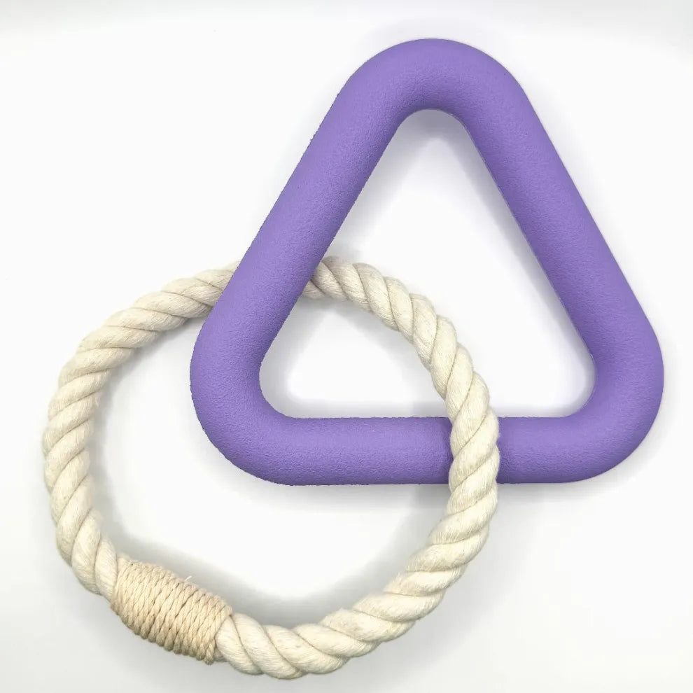 Hond Kauwtriangel 15 cm Natuurlijk Rubber – Stimuleert Gezond Kauwgedrag Roze