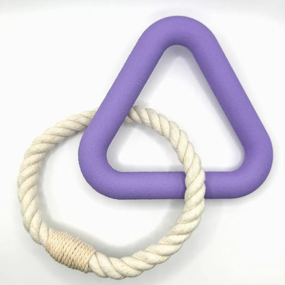 Hond Kauwtriangel 15 cm Natuurlijk Rubber – Stimuleert Gezond Kauwgedrag Roze