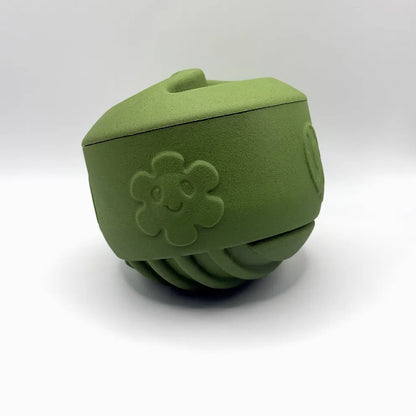 Hondenspeelgoed Snuffel & Snack Bal 9,7×9,8 cm – Natuurlijk Rubber Olijfgroen