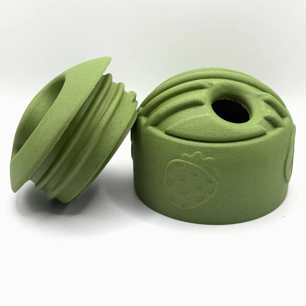 Hondenspeelgoed Snuffel & Snack Bal 9,7×9,8 cm – Natuurlijk Rubber Olijfgroen