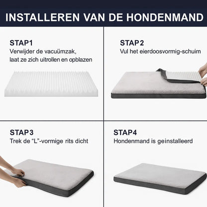 Orthopedisch Hondenbed van Traagschuim met Afneembare Hoes voor Grote en Kleine Honden