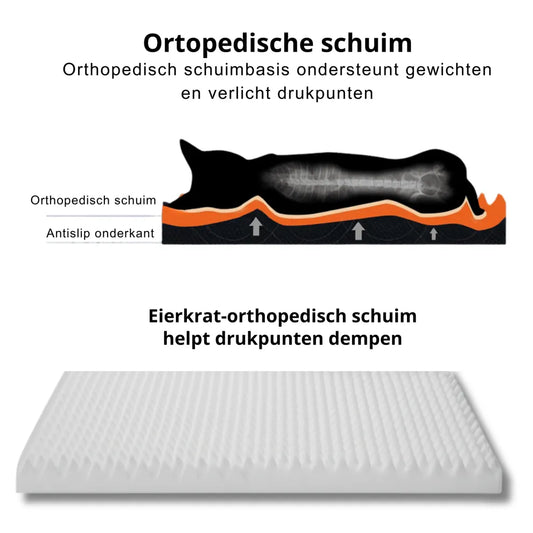 Orthopedisch Hondenbed van Traagschuim met Afneembare Hoes voor Grote en Kleine Honden