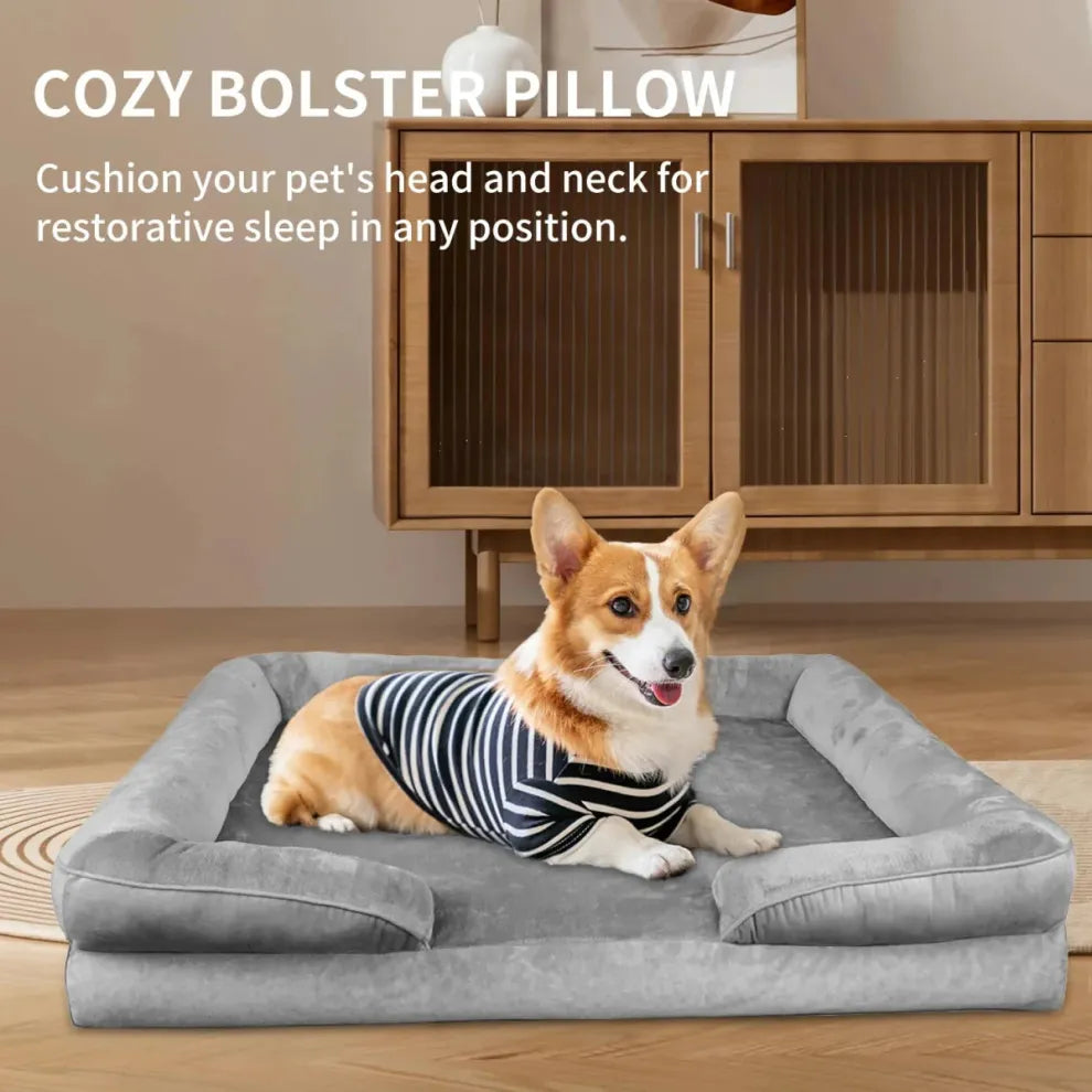 Orthopedisch Hondenbed voor Grote Honden - Zacht Pluche en Antislip Basis