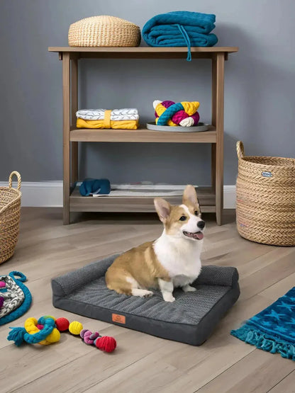 Orthopedisch Hondenbed voor Middelgrote Honden – Geheugenfoam, Waterdicht & Machinewasbaar
