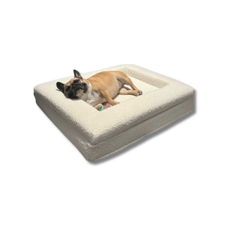 Orthopedisch Hondenkussen Voor grote en kleine honden - Luxe Memory Foam, Wasbaar, Wit