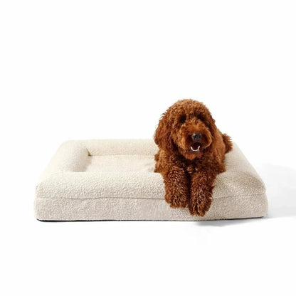 Orthopedisch Hondenkussen Voor grote en kleine honden - Luxe Memory Foam, Wasbaar, Wit