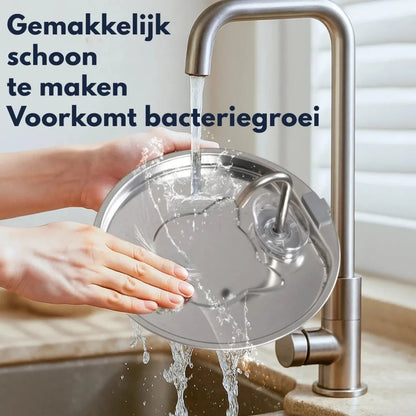 RVS Kattenfontein 3.2L met Ingebouwd Filtersysteem en Ultra Stille Waterpomp voor Huisdieren