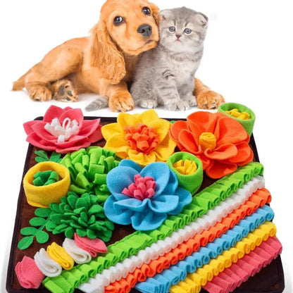 Snuffelmat Hond - Antiknelling Mat van Zachte Fleece, Educatief Speelgoed voor Stressvermindering, 39x39 cm