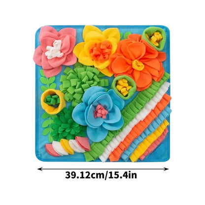 Snuffelmat Hond - Antiknelling Mat van Zachte Fleece, Educatief Speelgoed voor Stressvermindering, 39x39 cm