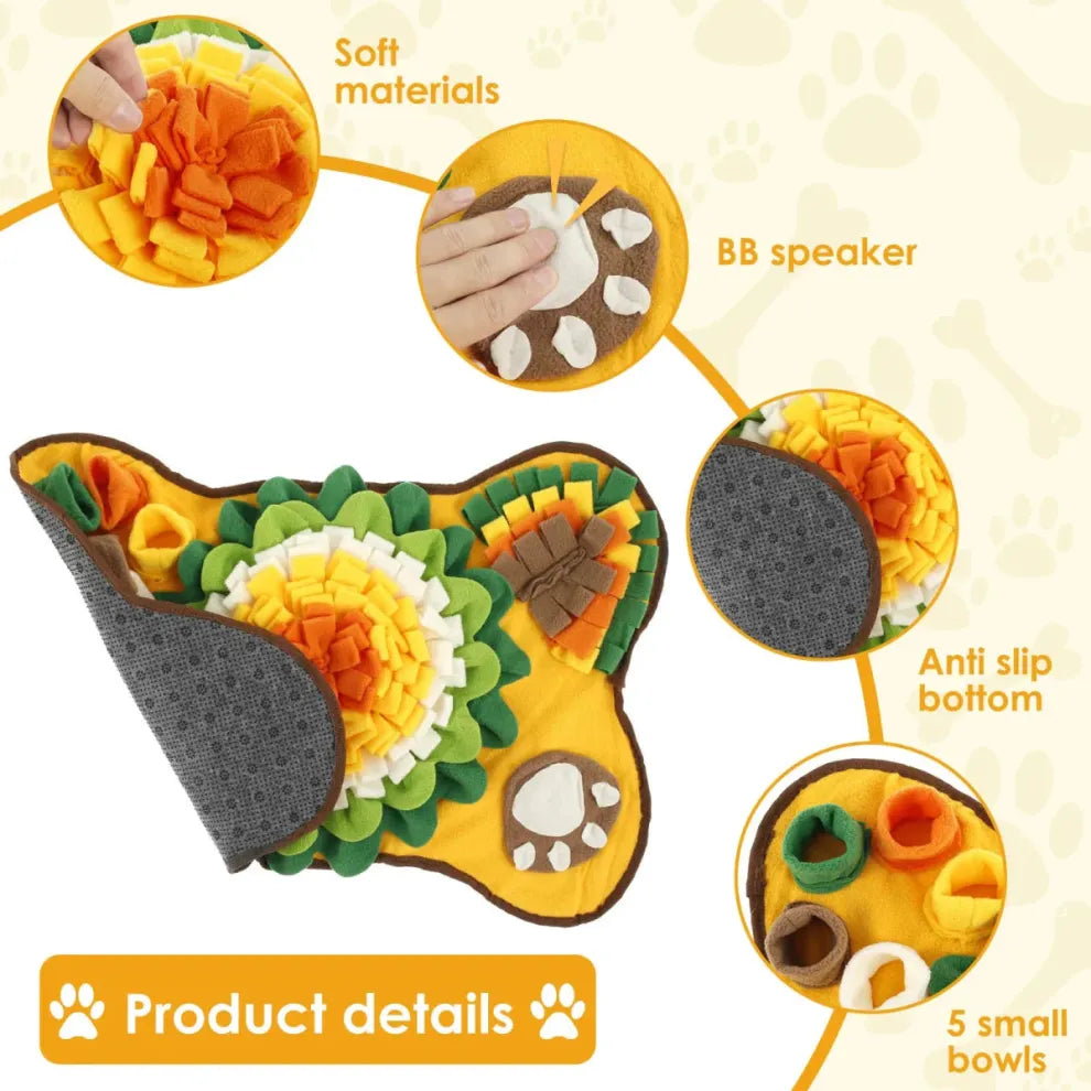 Snuffelmat Hond van Polyester met Anti-Slip Onderkant - Interactieve Snackdispenser voor Geurtraining