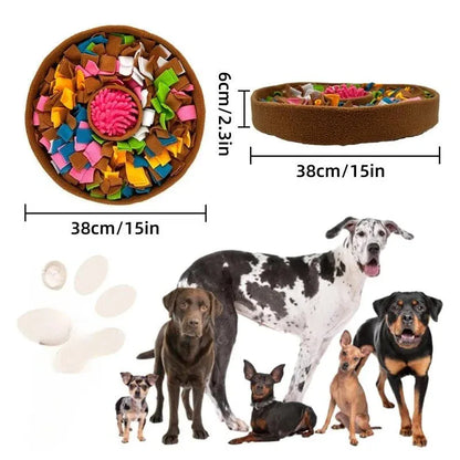 Snuffelmat Hond - Wasbare Geurtraining Speelmat voor Langzame Voeding, 60x40 cm