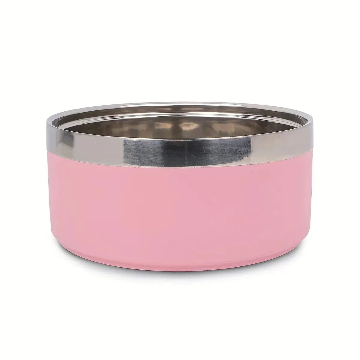 Stijlvolle Hondenkom Van Roestvrij Staal Met Antislipmat - Grote Capaciteit Voor Katten En Honden