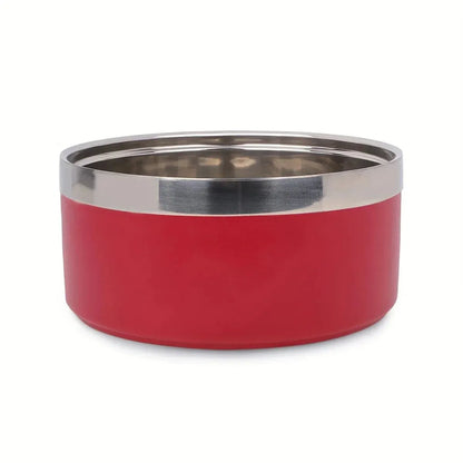 Stijlvolle Hondenkom Van Roestvrij Staal Met Antislipmat - Grote Capaciteit Voor Katten En Honden