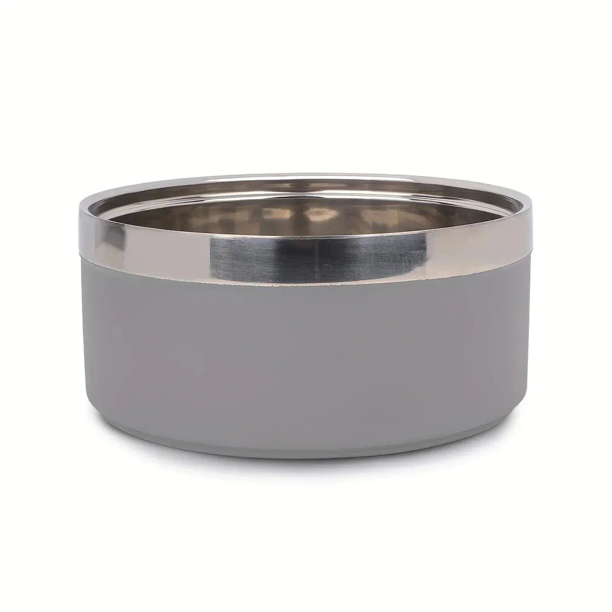 Stijlvolle Hondenkom Van Roestvrij Staal Met Antislipmat - Grote Capaciteit Voor Katten En Honden