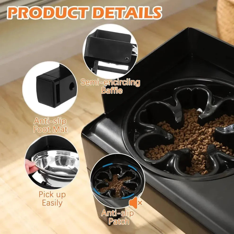 Verstelbare Hondenvoerbak met Standaard en Anti-Slip Ontwerp - Ideaal voor Middelgrote en Grote Honden