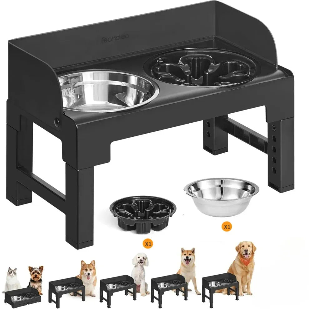 Verstelbare Hondenvoerbak met Standaard en Anti-Slip Ontwerp - Ideaal voor Middelgrote en Grote Honden